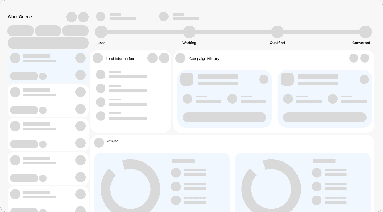 CRM lead profile and customer context preview